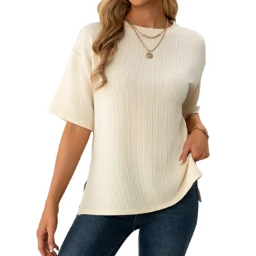 AELand Women's T-Shirts , Crew Neck Short Sleeve Tshirts，Fashion Tops for Women 2025