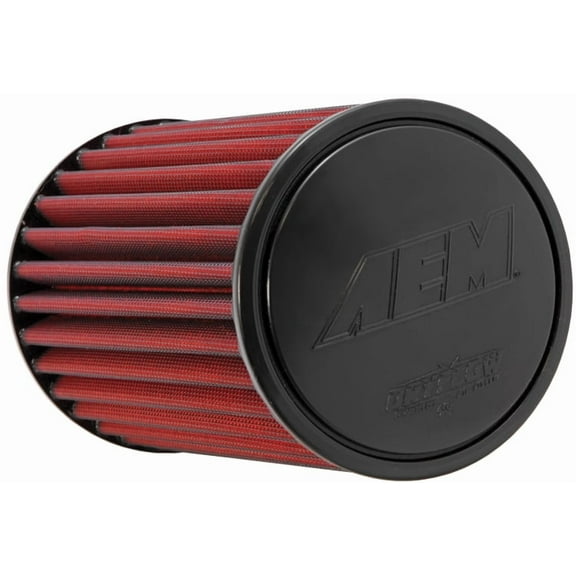 AEM 21-2109DK Universal DryFlow Clamp-On Air Filter: Round Tapered; 3.25 in (83 mm) Flange ID; 8.875 in (225 mm) Height; 6 in (152 mm) Base; 5.125 in (130 mm) Top