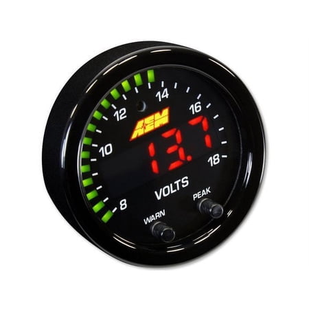 AEM 30-0303+ X-Series Voltage Gauge 8-18Vs