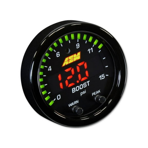 AEM 30-0309 X-Series Boost/Fuel Pressure Gauge - 0-15psi