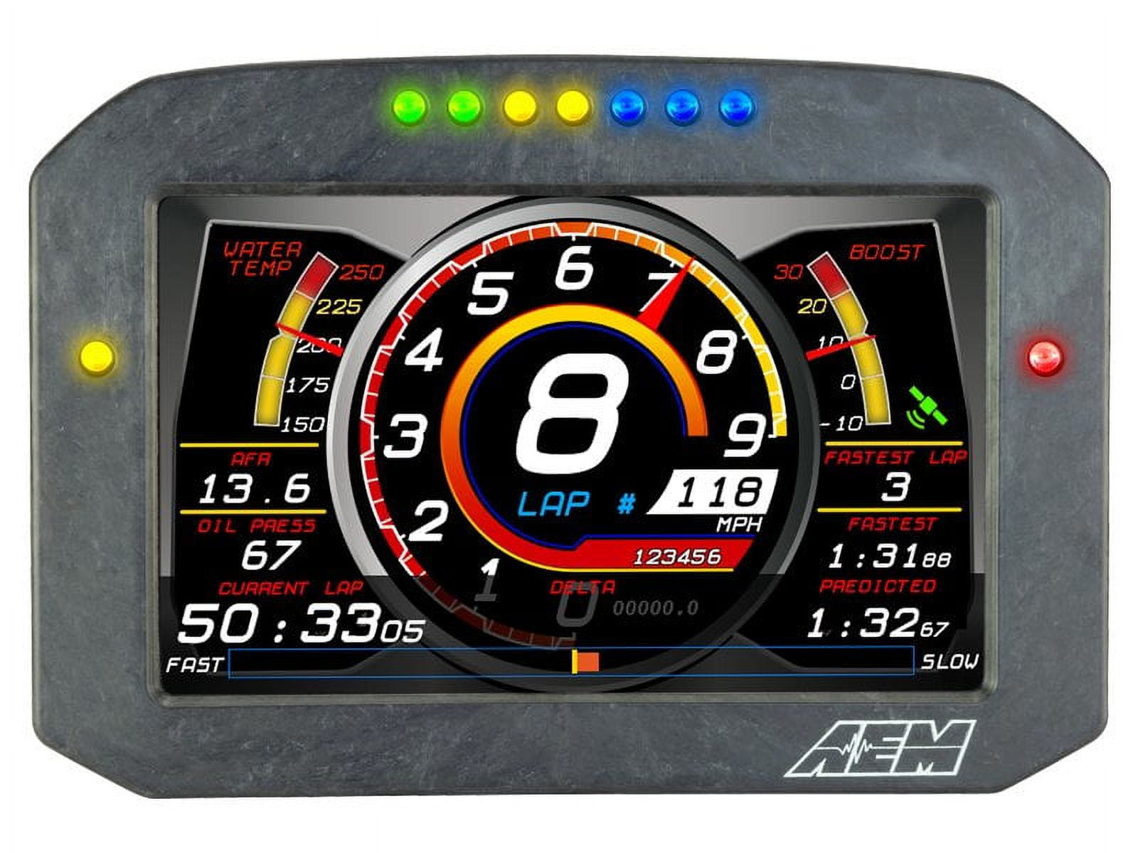 AEM 30-5700F CD-7F Carbon Flat Panel Digital Dash Display
