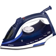 AEMEGO Steam Iron for Clothes Lightweight Portable Iron with Non Stick Ceramic Blue