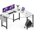 thumbnail image 1 of AENKYO 50" Reversible L-Shaped Computer Desk with Storage Bag & CPU Stand, Corner Desk for Home Office or Gaming, White, 1 of 7