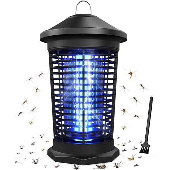 AENKYO Bug Zapper Outdoor Waterproof - 4200V High Power Electric Mosquito Killer for Garden, Patio, Backyard, Insect Zapper for Home Use (Black)