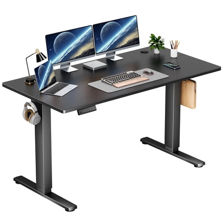 AENKYO ELECTRIC HEIGHT ADJUSTABLE STANDING DESK WITH T-SHAPED...
