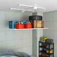 thumbnail image 1 of AENKYO Heavy-Duty 270 lbs Capacity Overhead Garage Storage Rack with Safety Lock, 3x6 ft Platform for 10-12 FT Ceilings, 1 of 10