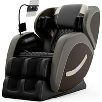 AENKYO Zero Gravity Full Body Massage Chair Recliner Includes Heating, Airbags, Bluetooth Speaker, Foot Roller, and Touch Screen Brown