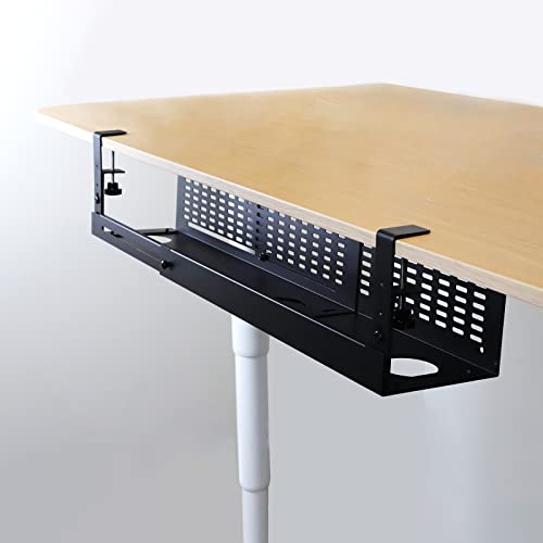 Computer Cable Raceway For Desk AEONS Under Desk Cable Management Tray Kit - Horizontal Adjustable up ...
