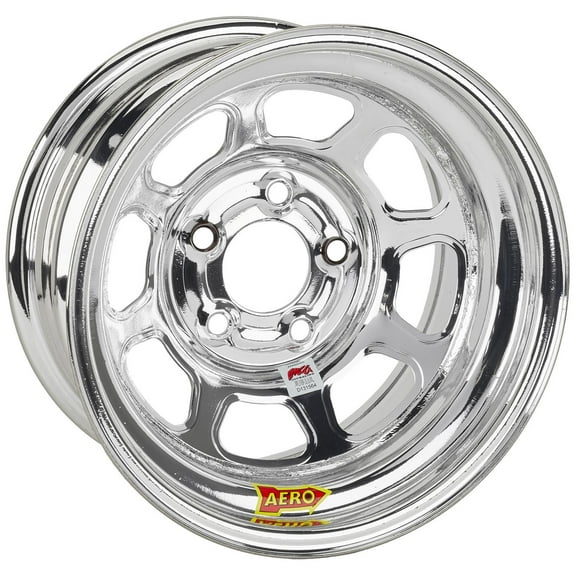 AERO 52 Series 15 x 8 Silver IMCA Certified Wheel, 4 Offset, 5x5