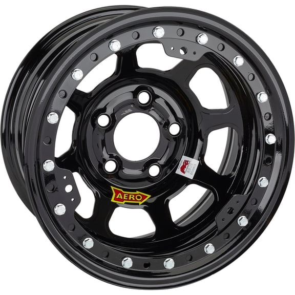 AERO 53 Series 15 x 8 Silver IMCA Certifed Wheel w Beadlock, 3 Offset