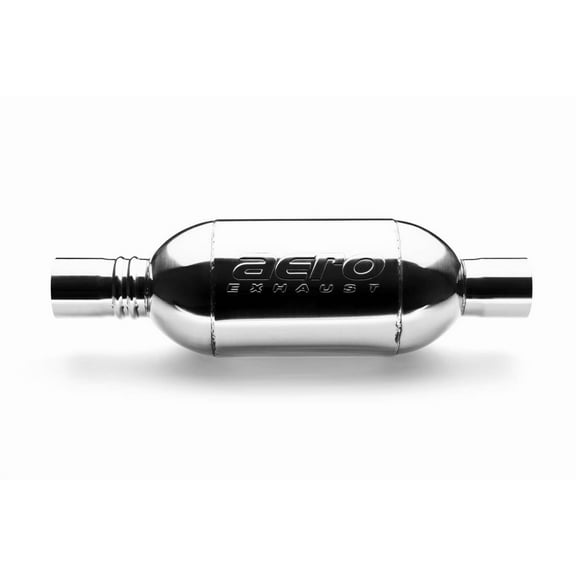AERO Exhaust AERO Turbine Performance Muffler Polished 304 Grade Stainless Steel