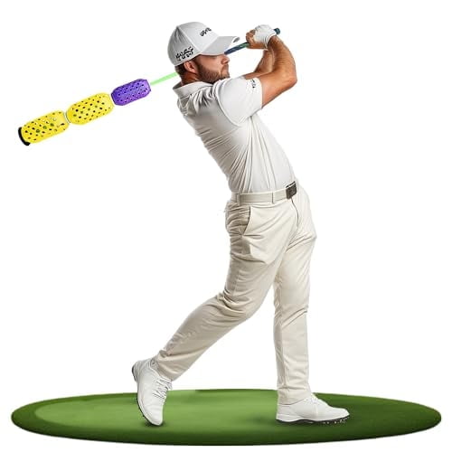 AERO-SWING Golf Training Aid and Warm Up Equipment, Speed Stick for Golf, Golf Swing Trainer, Improves Swing Speed & Accuracy, Increase Swing Speed, Wind Resistance, Adjustable Pineapples.