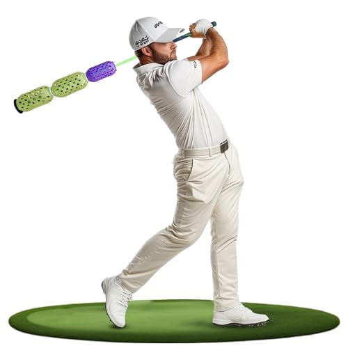 AERO-SWING Golf Training Aid and Warm Up Equipment, Speed Stick for Golf, Golf Swing Trainer, Improves Swing Speed & Accuracy, Increase Swing Speed, Wind Resistance, Adjustable Pineapples.