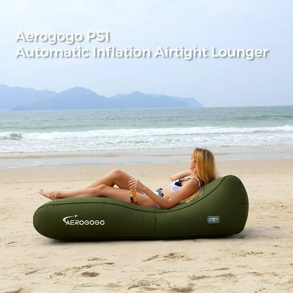 AEROGOGO GIGA Self-Inflating Lounger with Battery Pump Air Beds Inflatable Sofa Bed