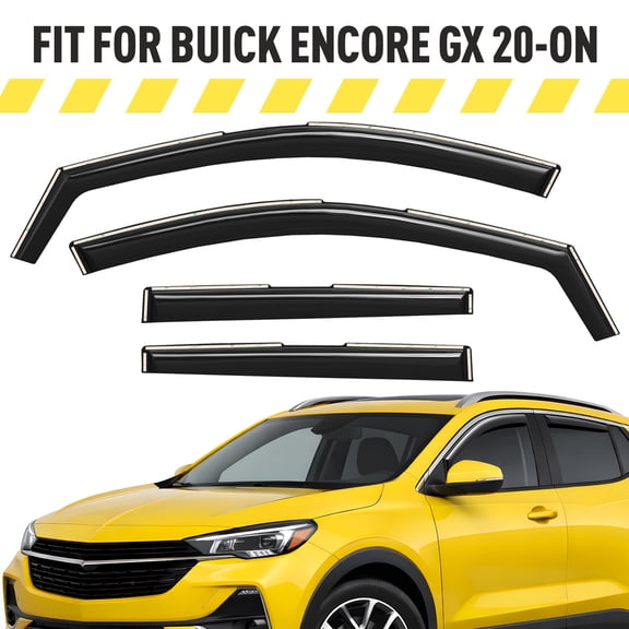 AEROGUYS Extra Durable Window Deflectors In-Channel Window Visors Rain Guards Fit for Buick Encore GX 2020-2026, Sun Visors, Wind Vent for Shades, Exterior Car Accessories - 4 pcs. AG0930