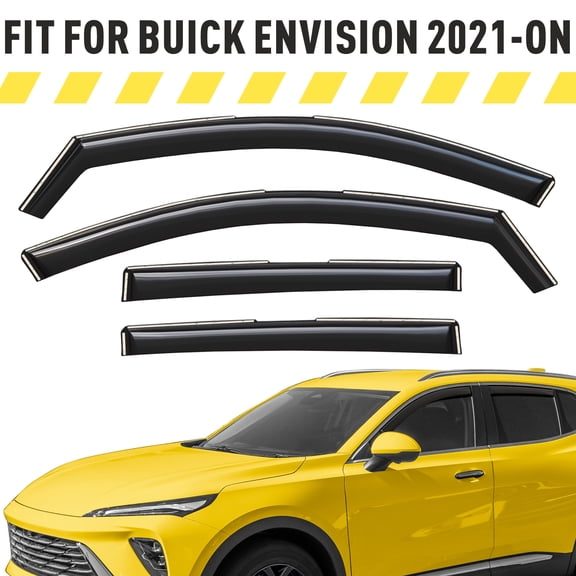 AEROGUYS Extra Durable Window Deflectors In-Channel Window Visors Rain Guards Fit for Buick Envision 2021-2026, Sun Visors, Wind Vent for Shades, Exterior Car Accessories - 4 pcs. AG1015
