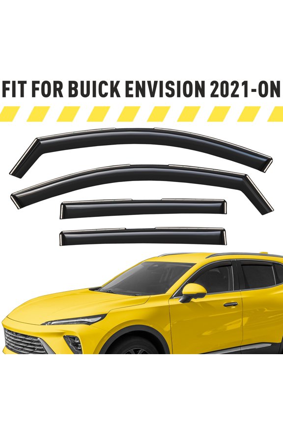 Extra Durable Window Deflectors In-Channel Window Visors Rain Guards Fit for Buick Envision 2021-2026, Sun Visors, Wind Vent for Shades, Exterior Car Accessories - 4 pcs. AG1015