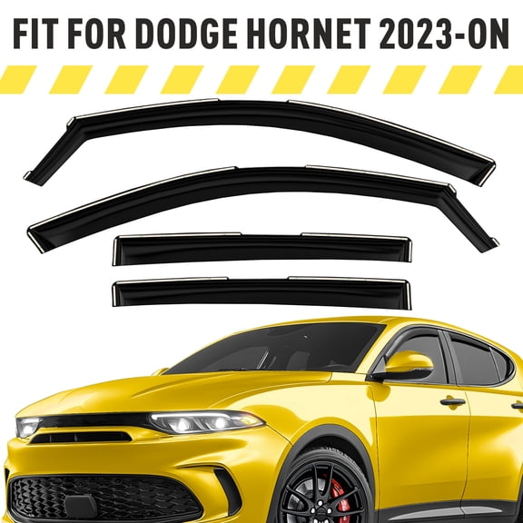 AEROGUYS Extra Durable Window Deflectors In-Channel Window Visors Rain Guards Fit for Dodge Hornet 2023-2026, Sun Visors, Wind Vent for Shades, Exterior Car Accessories - 4 pcs. AG1012
