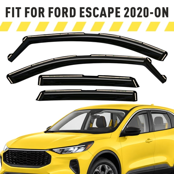 AEROGUYS Extra Durable Window Deflectors In-Channel Window Visors Rain Guards Fit for Ford Escape 2020-2026, Sun Visors, Wind Vent for Shades, Exterior Car Accessories - 4 pcs. AG1030