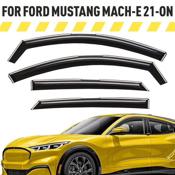 AEROGUYS Extra Durable Window Deflectors In-Channel Window Visors Rain Guards Fit for Ford Mustang Mach E 2021-2026, Sun Visors, Wind Vent for Shades, Exterior Car Accessories - 4 pcs. AG1013