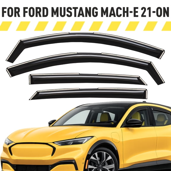 AEROGUYS Extra Durable Window Deflectors In-Channel Window Visors Rain Guards Fit for Ford Mustang Mach E 2021-2026, Sun Visors, Wind Vent for Shades, Exterior Car Accessories - 4 pcs. AG1013