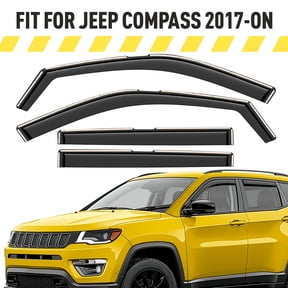 AEROGUYS Extra Durable Window Deflectors In-Channel Window Visors Rain Guards Fit for Jeep Compass 2017-2026, Sun Visors, Wind Vent for Shades, Exterior Car Accessories - 4pcs. AG0966