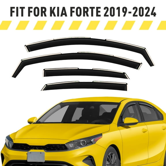 AEROGUYS Extra Durable Window Deflectors In-Channel Window Visors Rain Guards Fit for Kia Forte 2019-2024, Sun Visors, Wind Vent Visors, vent shades, Car Accessories - 4 pcs. AG0769