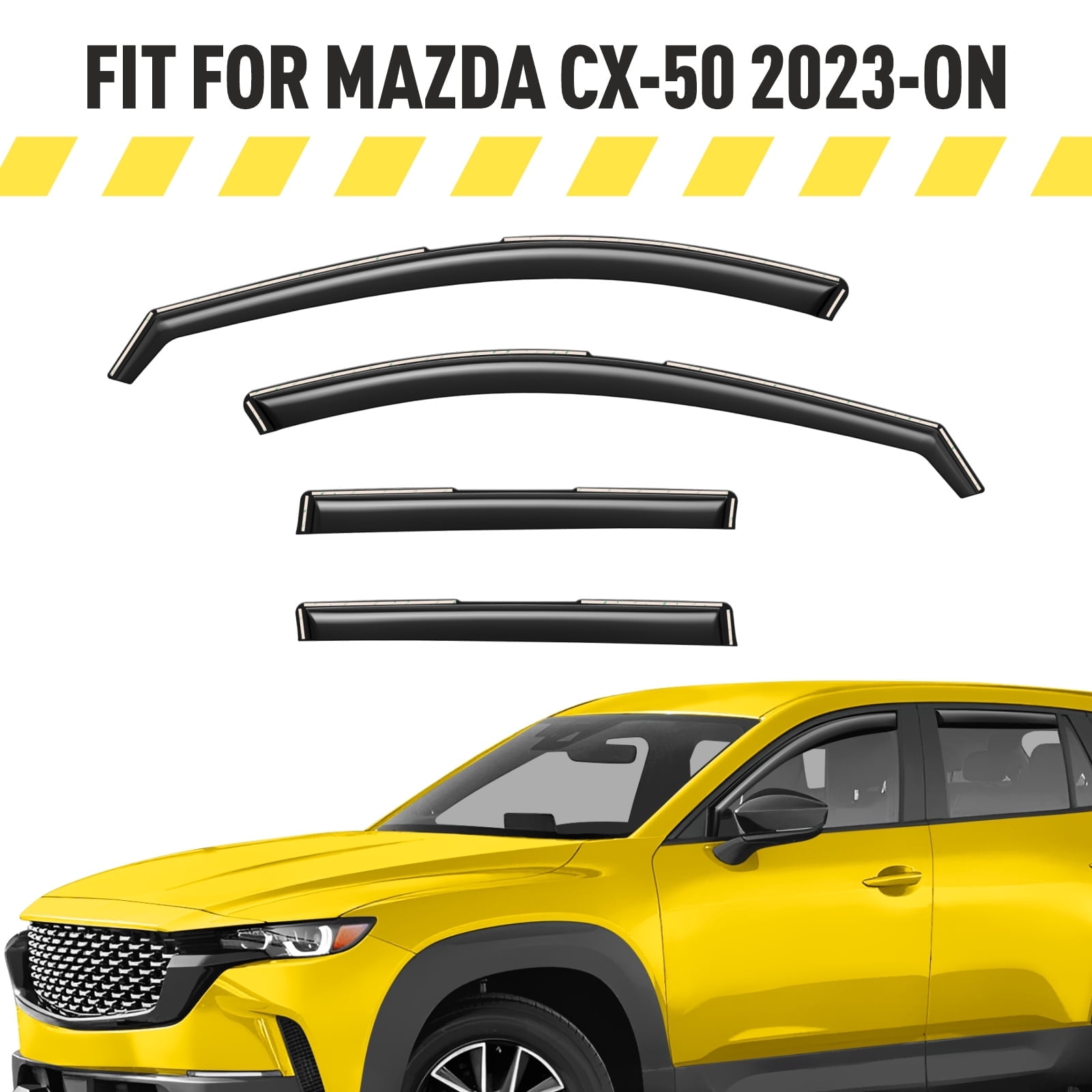 AEROGUYS Extra Durable Window Deflectors In-Channel Window Visors Rain Guards Fit for Mazda CX-50 2023-2026, Sun Visors, Wind Vent Visors, vent shades, Car Accessories - 4 pcs. AG0755