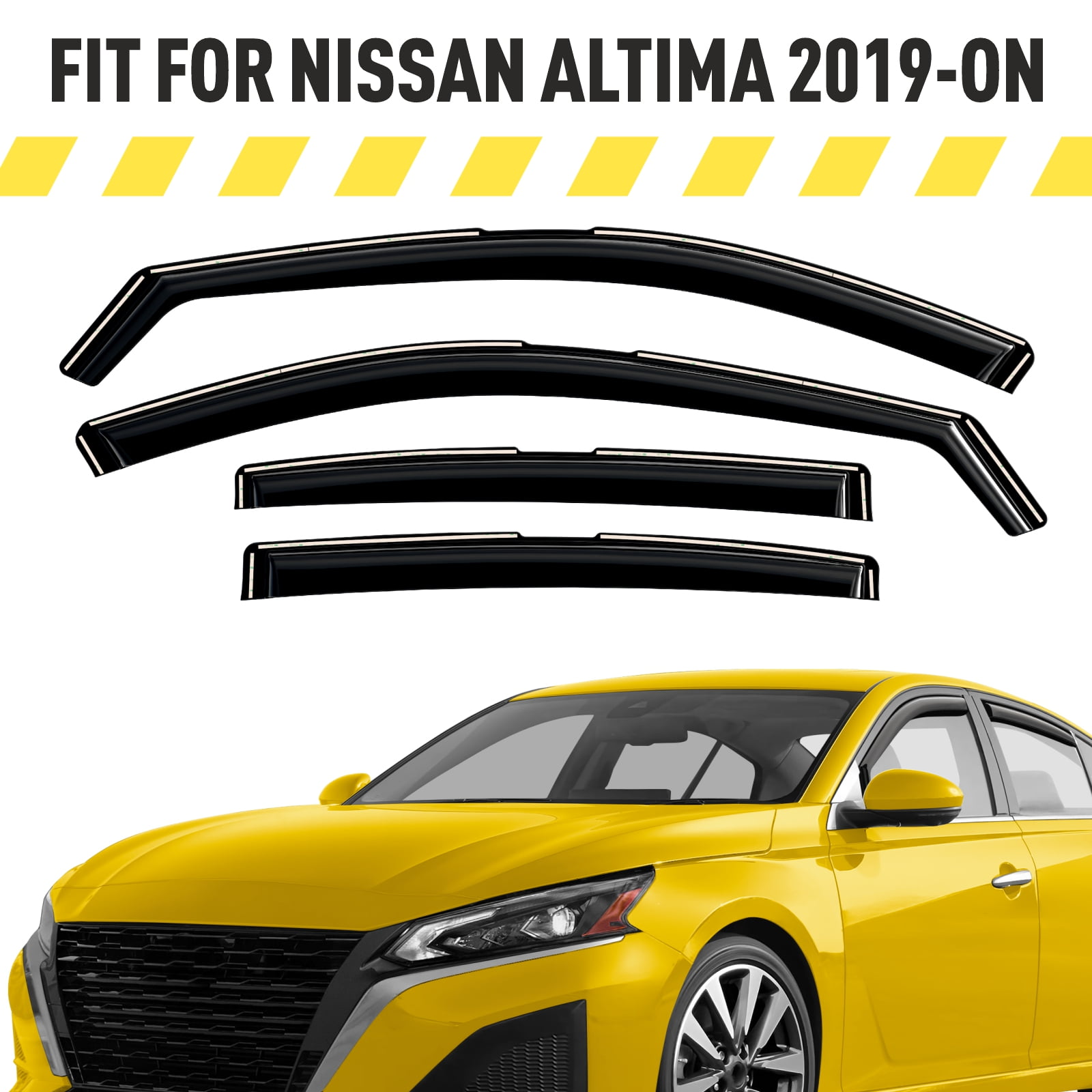 AEROGUYS In Channel Window Deflectors Extra Durable Window Visors Rain Guards Compatible with Nissan Altima 2019 2024 Sun Visors Wind Vent Visors Car Accessories 4pcs. AG0264 Walmart