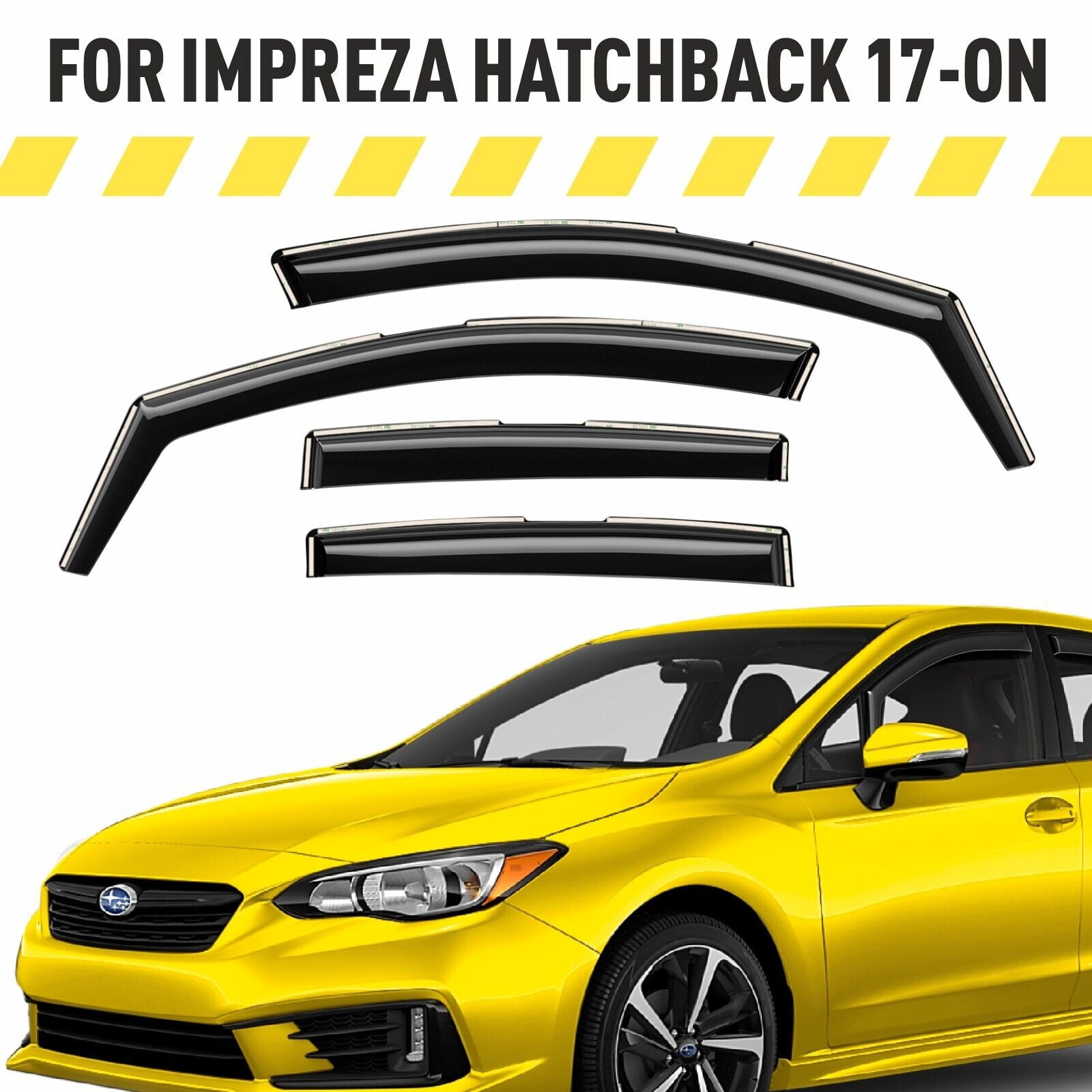 AEROGUYS InChannel Window Deflectors Extra Durable Window Visors Rain