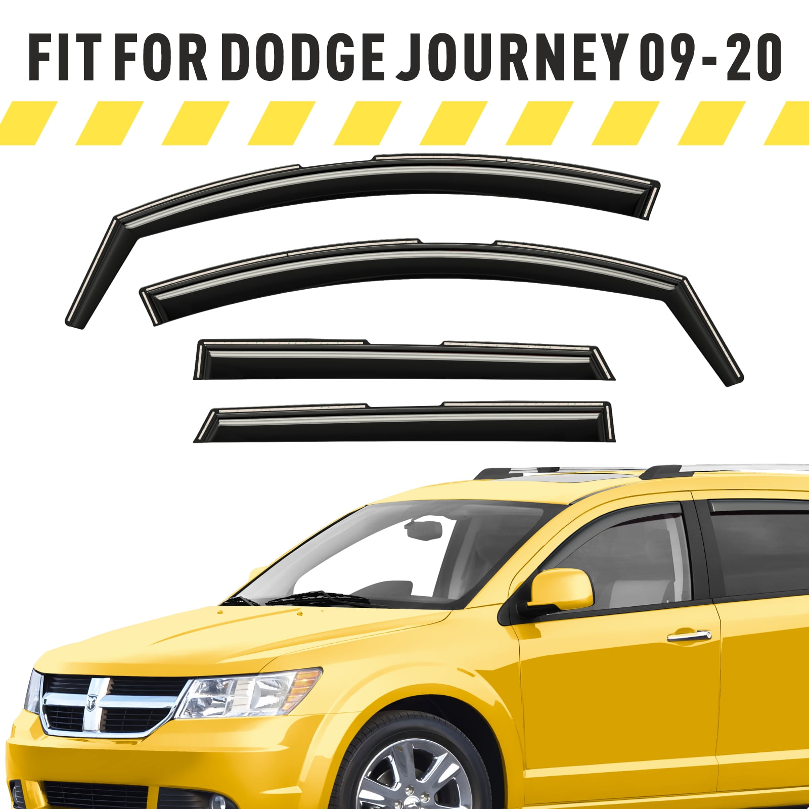 AEROGUYS InChannel Window Deflectors Extra Durable Window Visors Rain