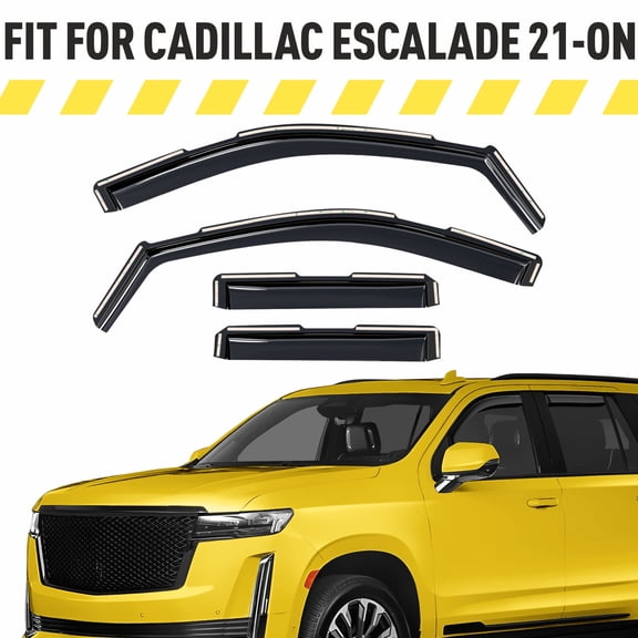 AEROGUYS In-Channel Window Deflectors Extra Durable Window Visors Rain Guards Compatible with Cadillac Escalade 2021-2026, Sun Visors, Wind Vent Visors, Car Accessories - 4pcs. AG0193