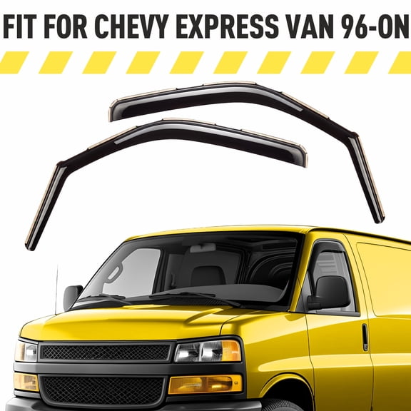 AEROGUYS In-Channel Window Deflectors Extra Durable Window Visors Rain Guards Fit for Chevrolet (Chevy) 1996-2026 Express Van, Sun Visors, Wind Vent Visors, Car Accessories - 2pcs. AG0420