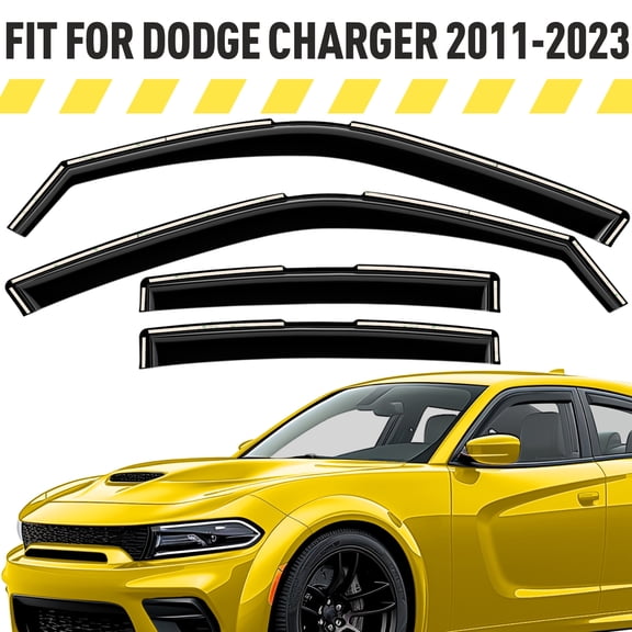 AEROGUYS In-Channel Window Deflectors Extra Durable Window Visors Rain Guards Fit for Dodge Charger 2011-2023, Sun Visors, Wind Vent Visors, Car Accessories - 4 pcs. AG0716