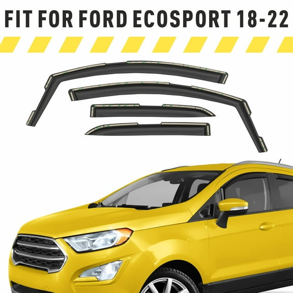 AEROGUYS In-Channel Window Deflectors Extra Durable Window Visors Rain Guards Fit for Ford EcoSport 2018-2024, Sun Visors, Wind Vent Visors, Car Accessories - 4pcs. AG0452
