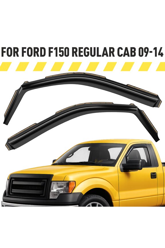 In-Channel Window Deflectors Extra Durable Window Visors Rain Guards Fit for Ford F-150 2009-2014 Regular Cab,Sun Visors, Wind Deflectors,Vent Visors,Truck Accessories-2pcs. AG0046