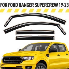 AEROGUYS In-Channel Window Deflectors Extra Durable Window Visors Rain Guards Fit for Ford Ranger 2019-2023 SuperCrew, Sun Visors, Wind Deflectors, Vent Visors, Truck Accessories - 4 pcs. AG0209