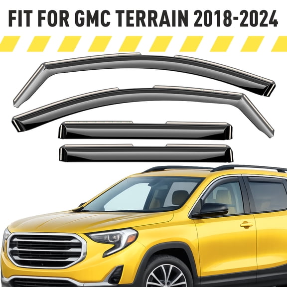 AEROGUYS In-Channel Window Deflectors Extra Durable Window Visors Rain Guards Fit for GMC Terrain 2018-2024, Sun Visors, Wind Vent Visors, Car Accessories- 4pcs. AG0163