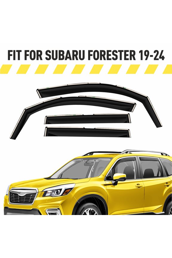 In-Channel Window Deflectors Extra Durable Window Visors Rain Guards Fit for Subaru Forester 2019-2024, Sun Visors, Wind Deflectors, Vent Visors, Car Accessories - 4pcs. AG0439