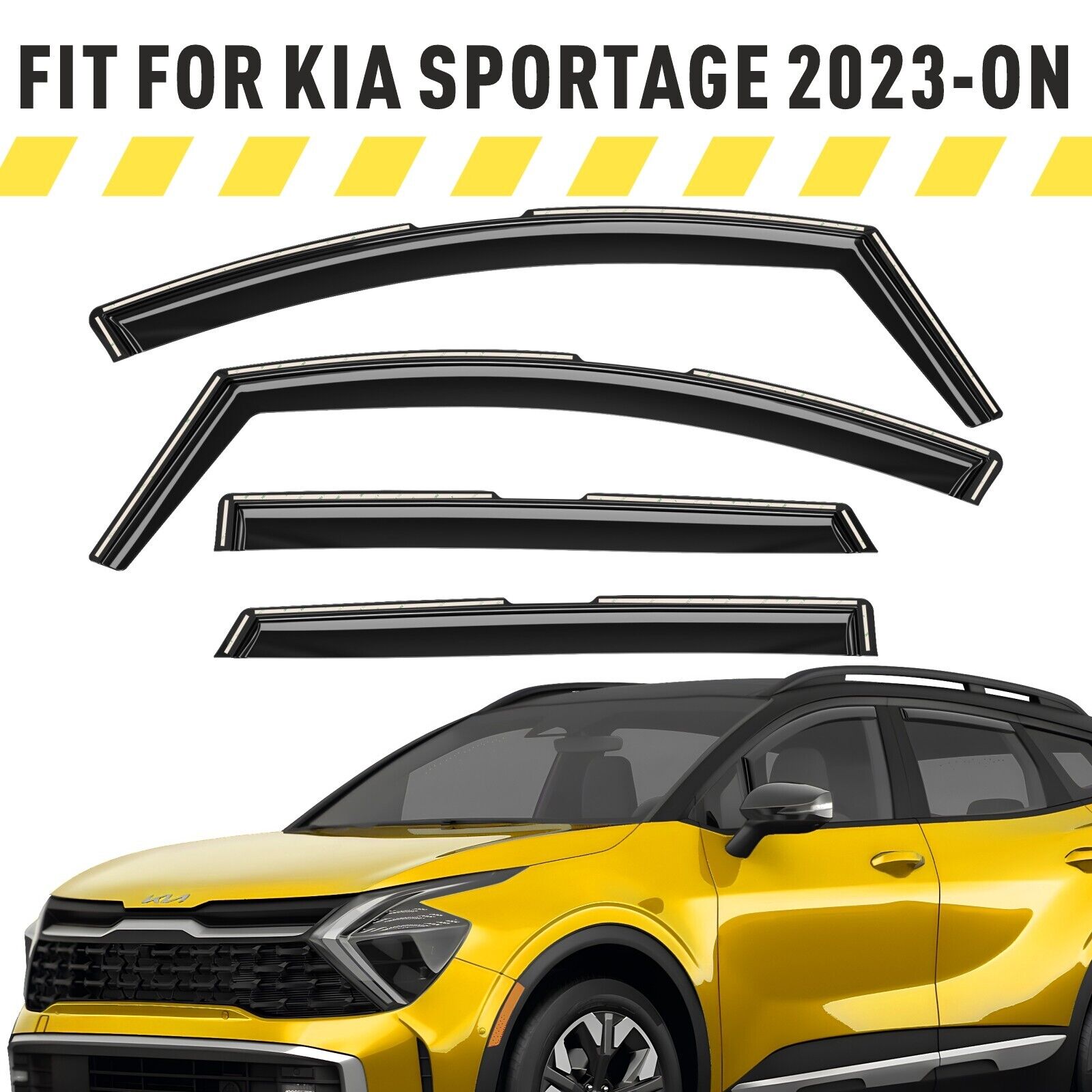 AEROGUYS Inchannel Window Deflectors Extra Durable Window Visors Rain