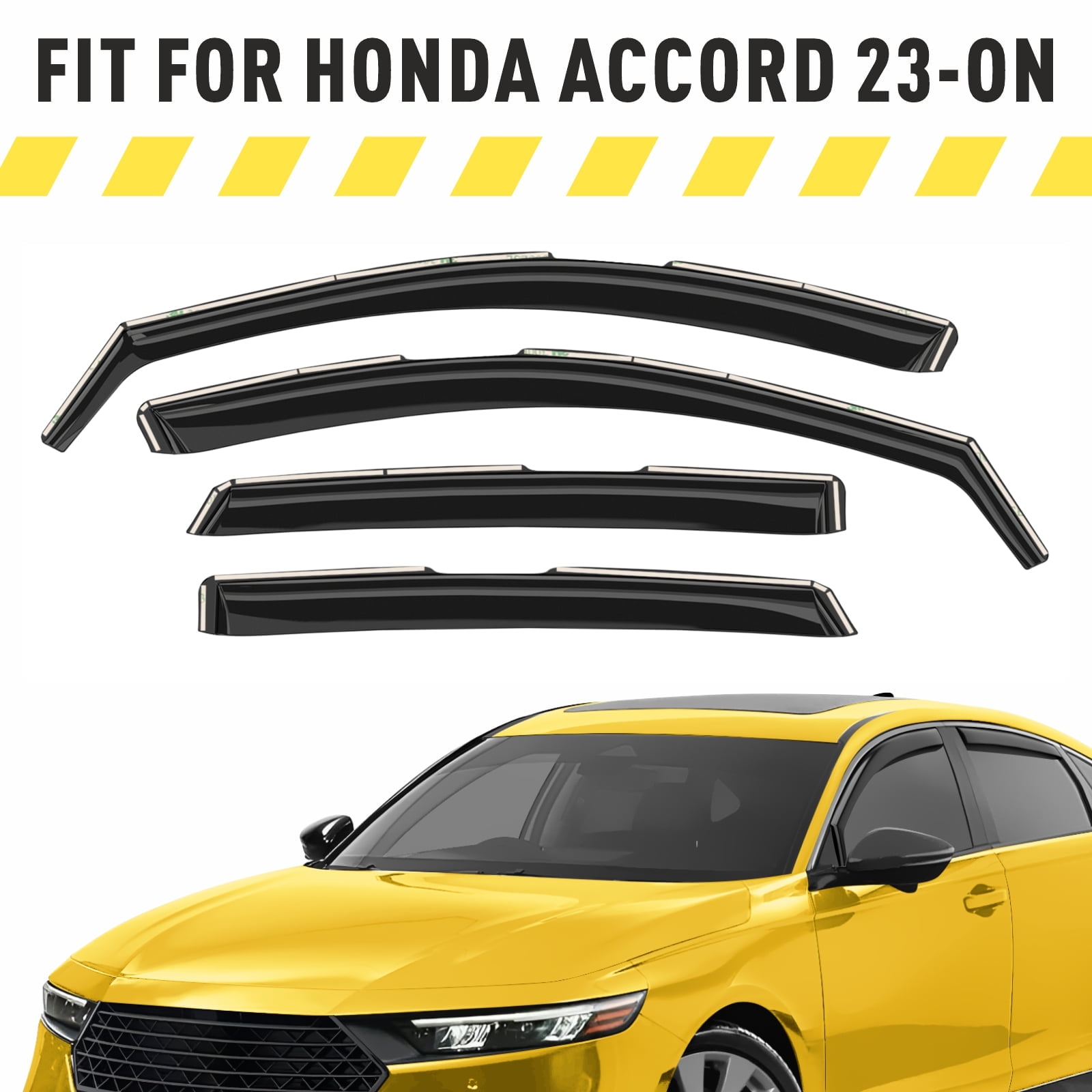 AEROGUYS In-channel Window Deflectors Extra Durable Window Visors Rain Guards Fit for Honda Accord 2023-2026, Sun Visors, Wind Vent Visors, Car Accessories- 4pcs. AG0494