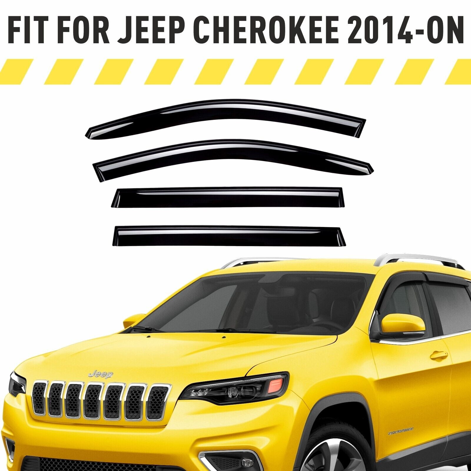 AEROGUYS TapeOn Window Deflectors Extra Durable Window Visors Rain