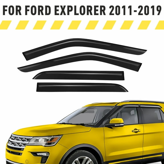 AEROGUYS Tape-On Window Deflectors Extra Durable Window Visors Rain Guards Fit for Ford Explorer 2011-2019, Sun Visors, Wind Deflectors, Vent Visors, Car Accessories - 4pcs. AG0040