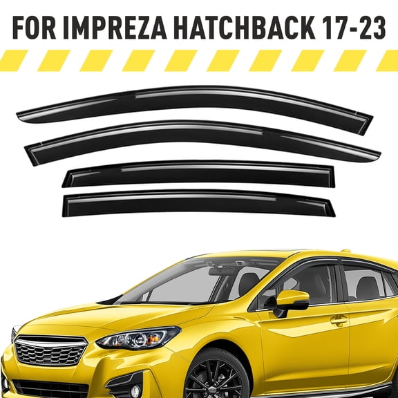 AEROGUYS Extra Durable Window Deflectors Tape-On Window Visors Rain Guards Fit for Subaru Impreza 2017-2023 Hatchback, Sun Visors, Wind VentVisors, Exterior Car Accessories - 4 pcs. AG0550