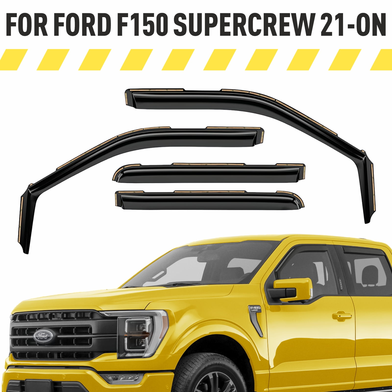 AEROGUYS inChannel Window Deflectors Extra Durable Window Visors Rain