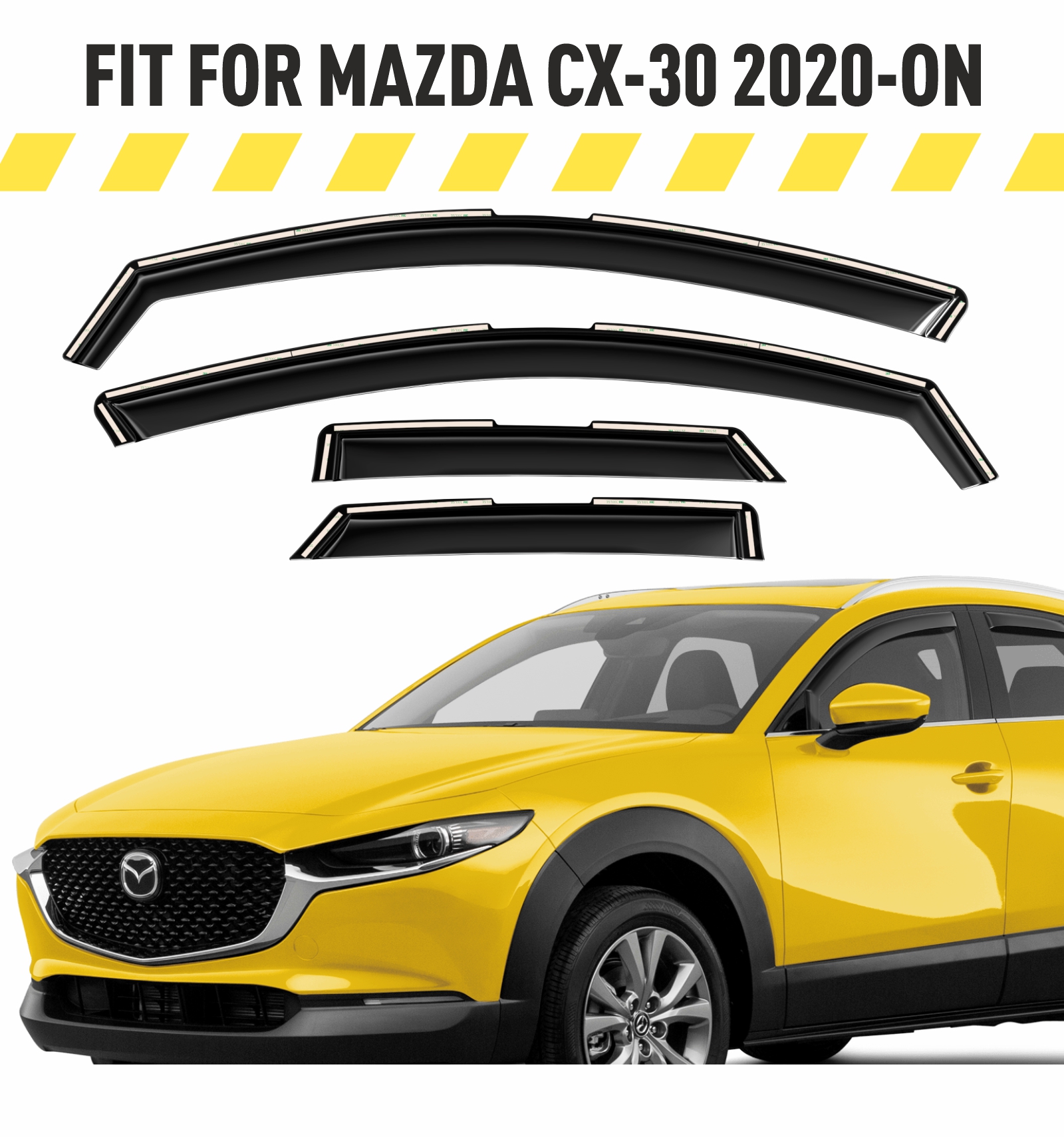 AEROGUYS InChannel Window Deflectors Extra Durable Window Visors Rain