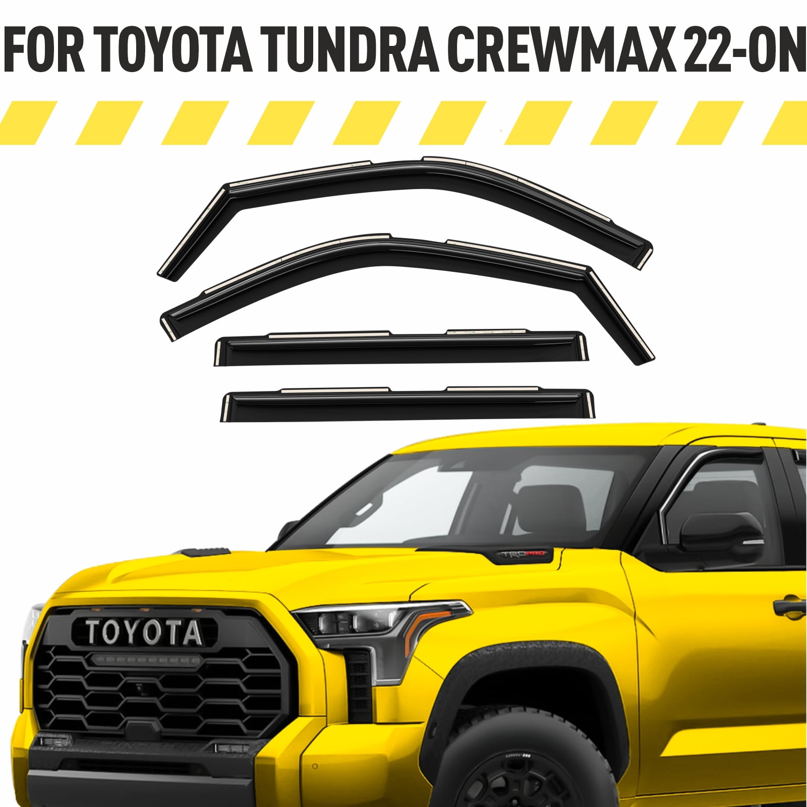 AEROGUYS inChannel Window Deflectors Extra Durable Window Visors Rain