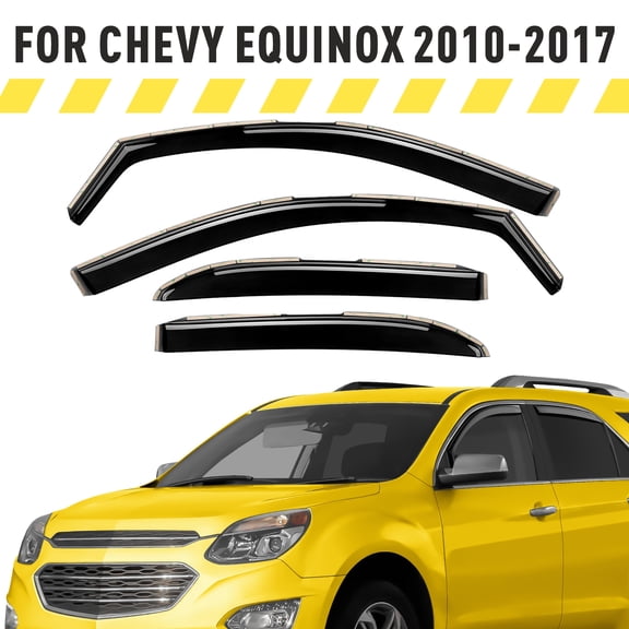 AEROGUYS in-Channel Window Deflectors Extra Durable Window Visors Rain Guards Fit for Chevrolet (Chevy) Equinox 2010-2017, Sun Visors, Wind Deflectors, Vent Visors, Car Accessories - 4pcs. AG0007
