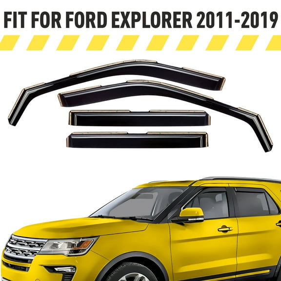AEROGUYS in-Channel Window Deflectors Extra Durable Window Visors Rain Guards Fit for Ford Explorer 2011-2019, Sun Visors, Wind Deflectors, Vent Visors, Car Accessories - 4pcs. AG0039