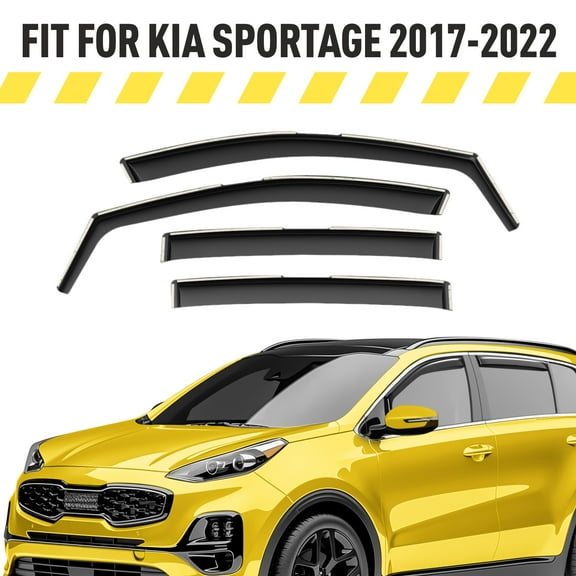 AEROGUYS in-Channel Window Deflectors Extra Durable Window Visors Rain Guards Fit for Kia Sportage 2017-2022, Sun Visors, Wind Deflectors, Vent Visors, Car Accessories - 4pcs. AG0090